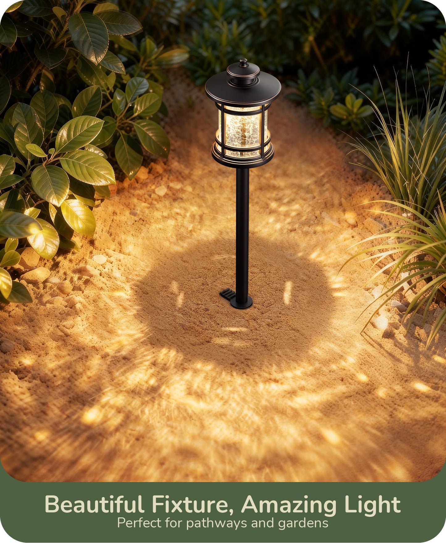 EDISHINE Low Voltage Pathway Lights, 3.4W 155LM 12V 3000K Outdoor Pathway Lights Wired, Waterproof Landscape Path Lights, 50,000H LED for Yard, Garden, Driveway, 12 Pack