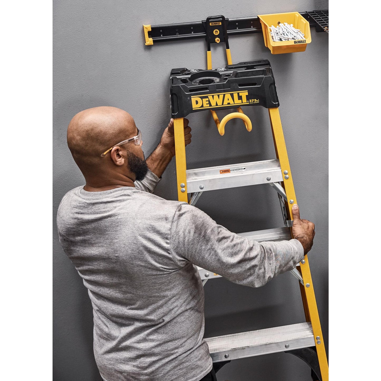 DEWALT Tool Organizer, Ladder Hook, 25lb Capacity, DEWALT Workshop Storage System Compatible (DWST82810)