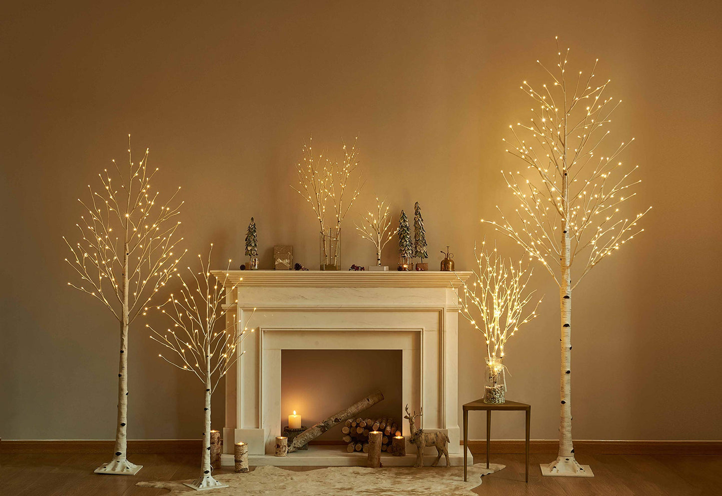 Hairui Lighted White Birch Tree 6FT, Twig Tree with Lights Plug in for Christmas Wedding Party Easter Decorations Indoor Outdoor Use