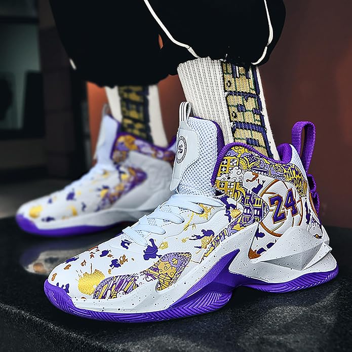 Boys Basketball Shoes Breathable Indoor Athletic Shoes Youth Outdoor Fashion Sneakers Comfortable Basketball Shoes for Girls