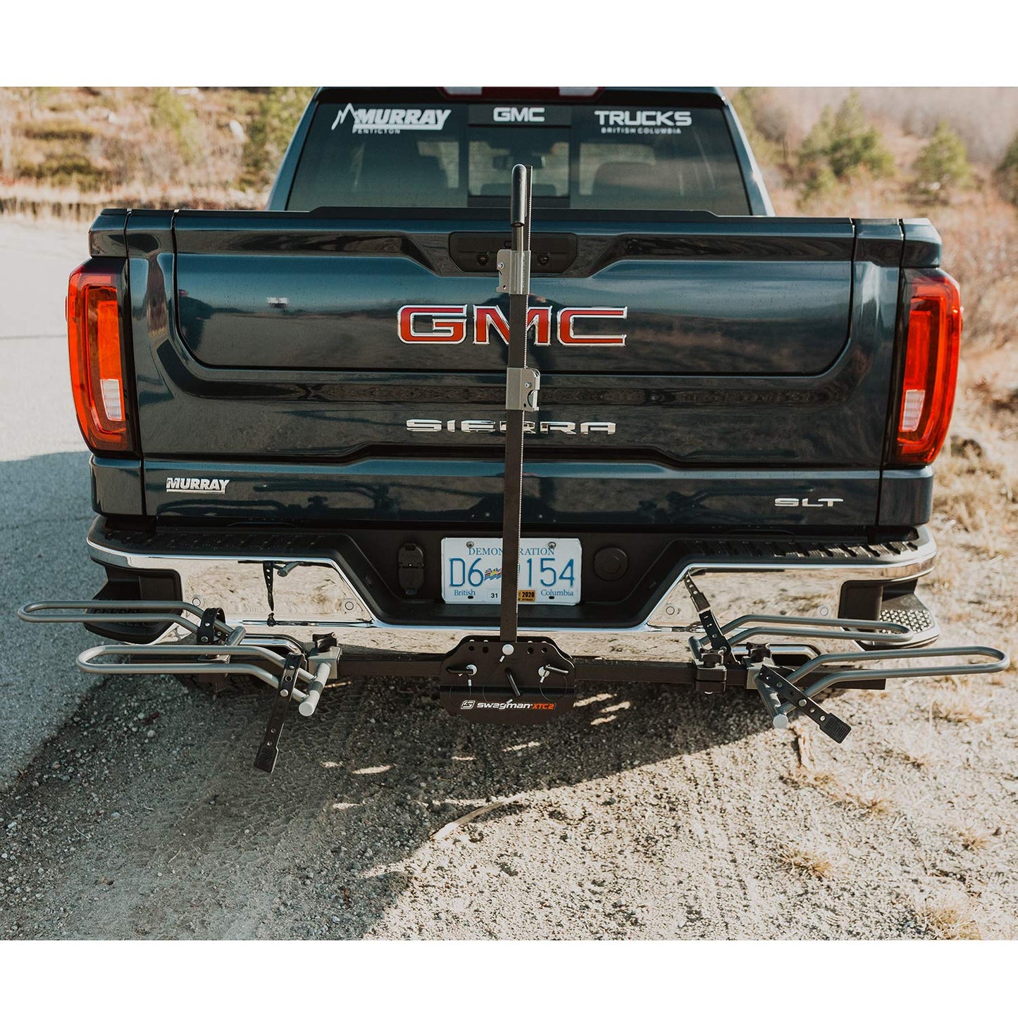 Swagman XTC2 Hitch Mount Bike Rack – Platform Carrier for 2 Bikes, Ratcheting Hook System, Compact Clam-Shell Folding Design