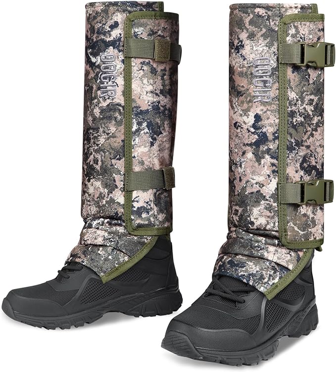 QOGIR Snake Gaiters 3 Pack: Durable Snake Guards for Hunting, Snake Gaiter Leggings for Men & Women, Snake Bite Protection for Lower Legs, Snake Proof Gaiters