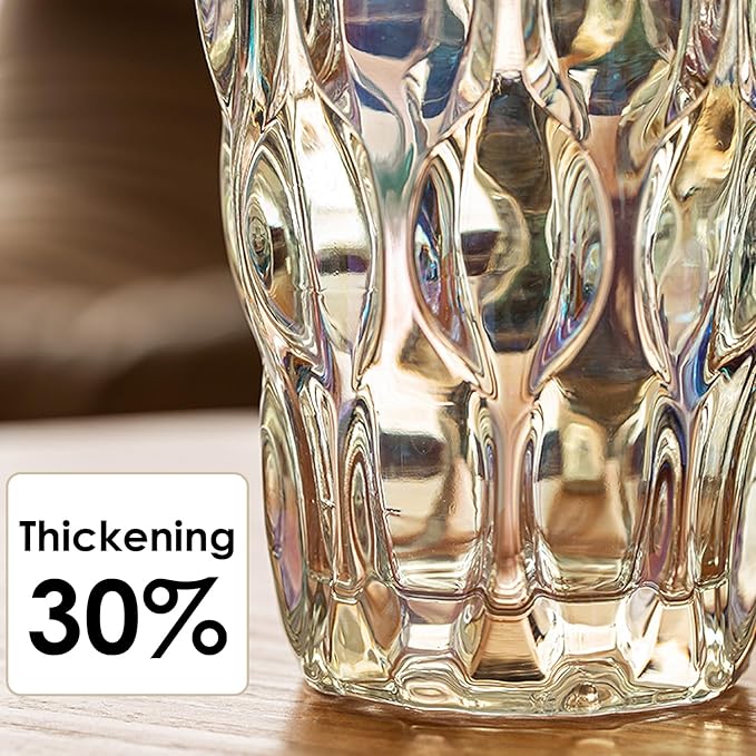 CEMABT 9.5inch 3.4 lb Glass Vases for Flowers Unbreakable Thickened Morden vase for Tables Centerpieces,Colorful,Vintage and Clear Rose Large Flower vases for Bouquet Unique Gifts（Champagne）