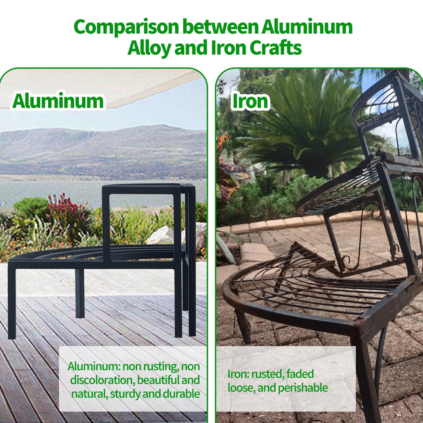 DHYGOTFUR Black Corner Plant Stand - 3-Tier Space Saving Flower Pot Rack - Rustproof & Weather Resistant Indoor/Outdoor Ladder Display Shelf for Patio, Garden, Yard, Balcony