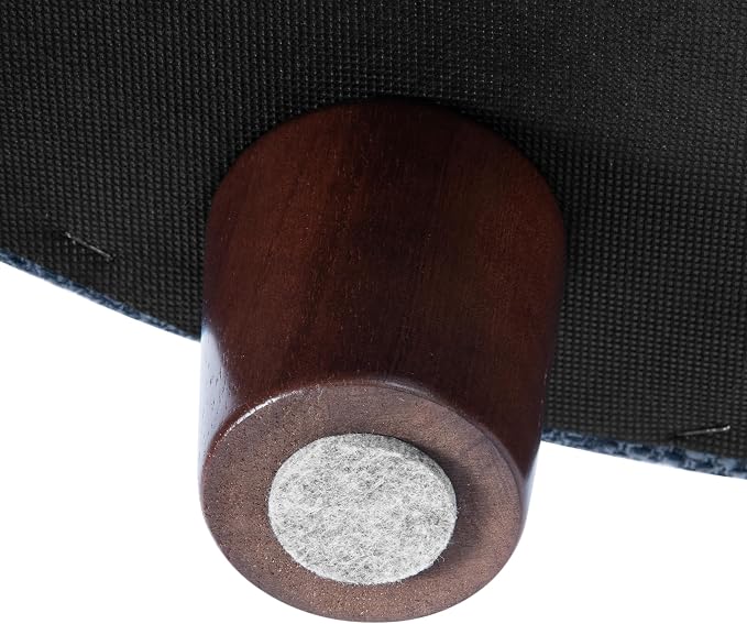 HomePop Round Storage Ottoman - Textured Navy