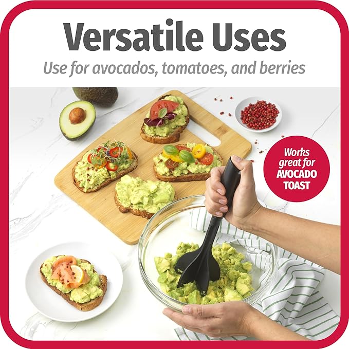 GoodCook Heat-Resistant Nylon Ground Meat Choppers with 5-Blade Heads, Ground Beef and Turkey Mixers and Choppers, Set of 2, Black