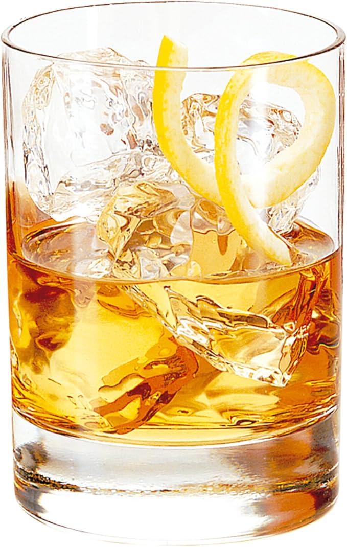 Libbey Heavy Base Double Old Fashioned Glasses - Elegant Whiskey Glasses Set of 12 - Dishwasher Safe Cocktail Glass for Cocktails, Juice, and More
