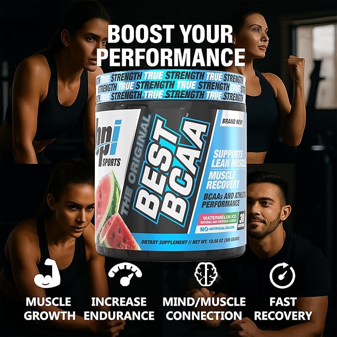 BPI Sports Best BCAA Powder - Muscle Recovery Support - Branched Chain Amino Acids | Building Blocks of Protein and Muscle - Post Workout Recovery ??Hydration - Watermelon Ice, 30 Servings