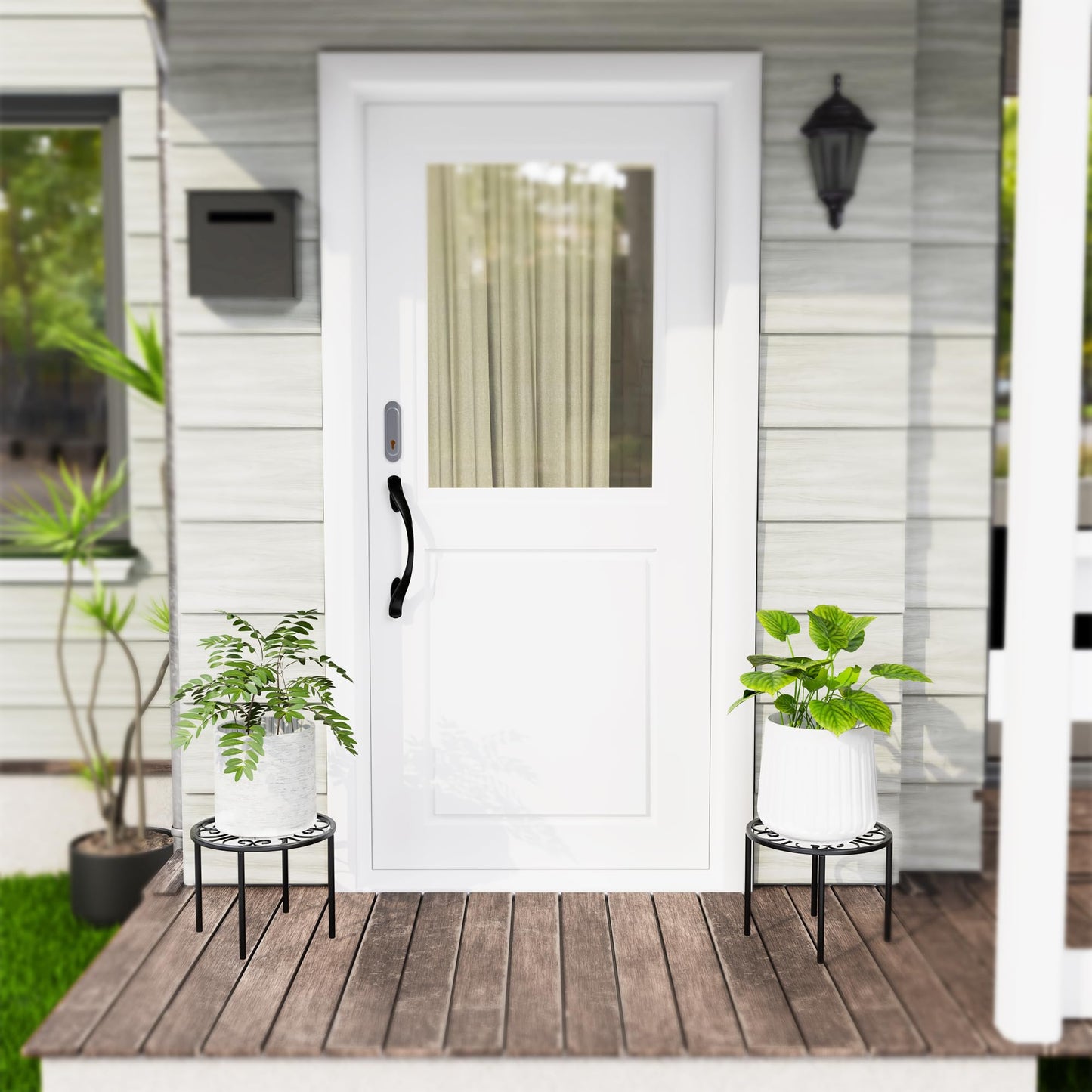 Chinpakden Plant Stand Flower Stand - Metal Plant Holder for Garden Home, Anti-rust Plant Rack for Multiple Plant Indoor or Outdoor.