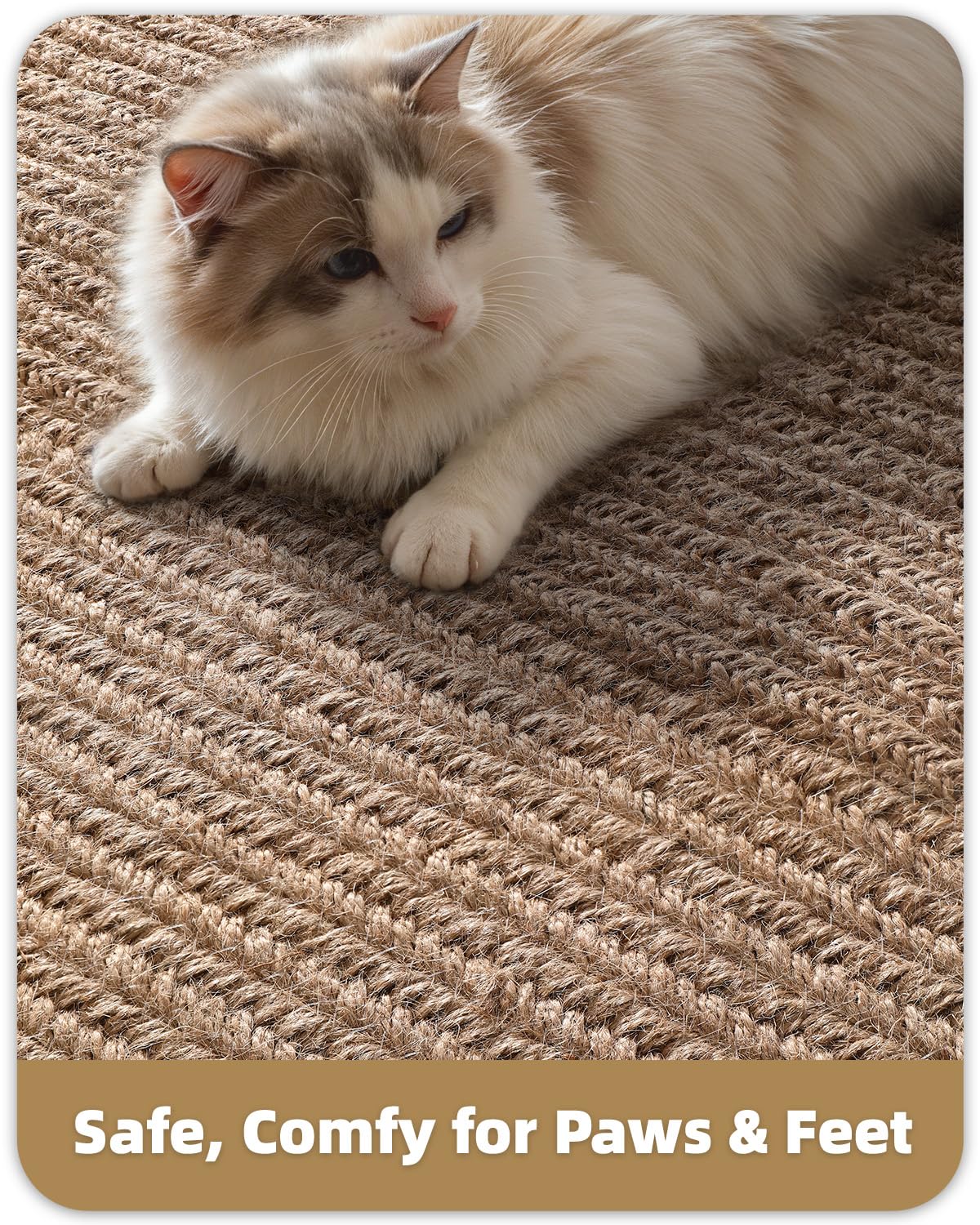 Color&Geometry Handwoven Jute Entry Rug - Natural Textured Front Door Mat 32"x48", Non-Slip Durable & Eco-Friendly Doormat for High-Traffic Entrance, Rustic Farmhouse Welcome Mat, Jute Sand