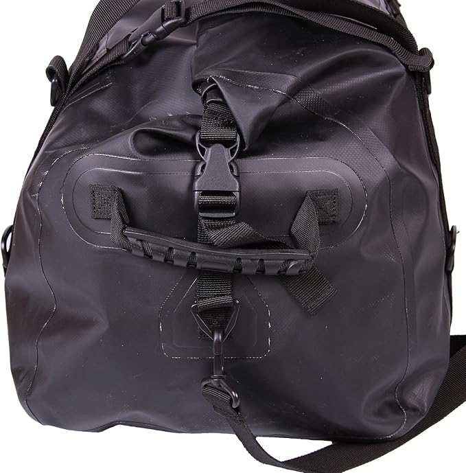 Waterproof Duffle Bag for Travel and Camping with Roll-Top Closure, Durable, All-Weather, and Versatile Dry Bag - Rockagator Mammoth Series (90 Liter, Black)