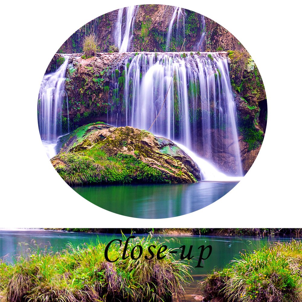 KREATIVE ARTS Large Size 3 Pieces Peaceful Dreamlike Waterfall Canvas Wall Art Purple Landscape Picture Artwork Modern Nature Painting Hotel Bedroom Interior Home Decor 16x32inchx3pcs