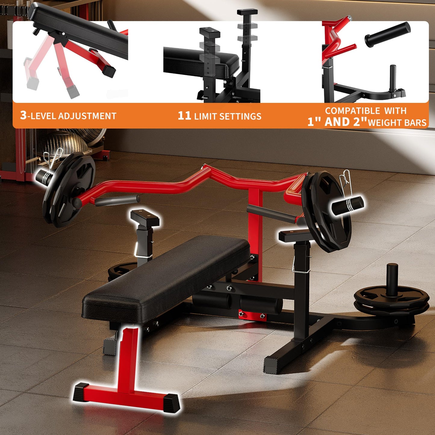 GarveeLife Chest Press Machine, 1250LBS Multi-Functional Adjustable Bench Press Machine with Independent Converging Arms, Flat Incline Bench for Chest, Shoulder, AB Workouts Home Gym Equipment