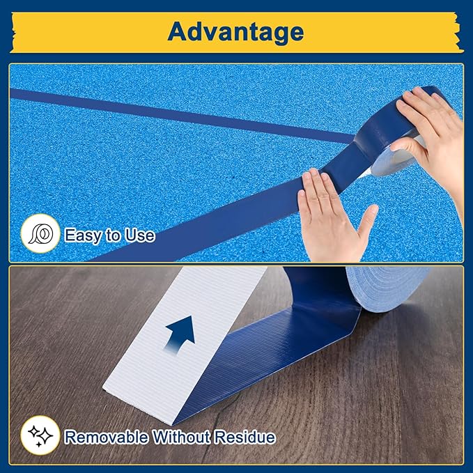 Pickleball Court Tape, Outdoor Pickleball Lines, No Residue Court Marking Kit for Temporary/Gym/Tennis/Driveway/Badminton/Backyard/Sport