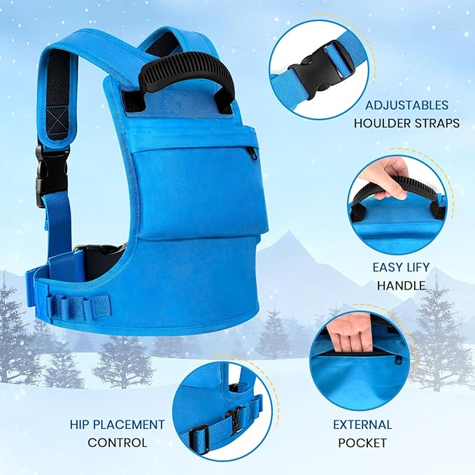 Ski Harness for Kids,Ski and Snowboard Training Harness with 2 Leashes & Backpack,Control Steer & Speed,Perfect for Beginners