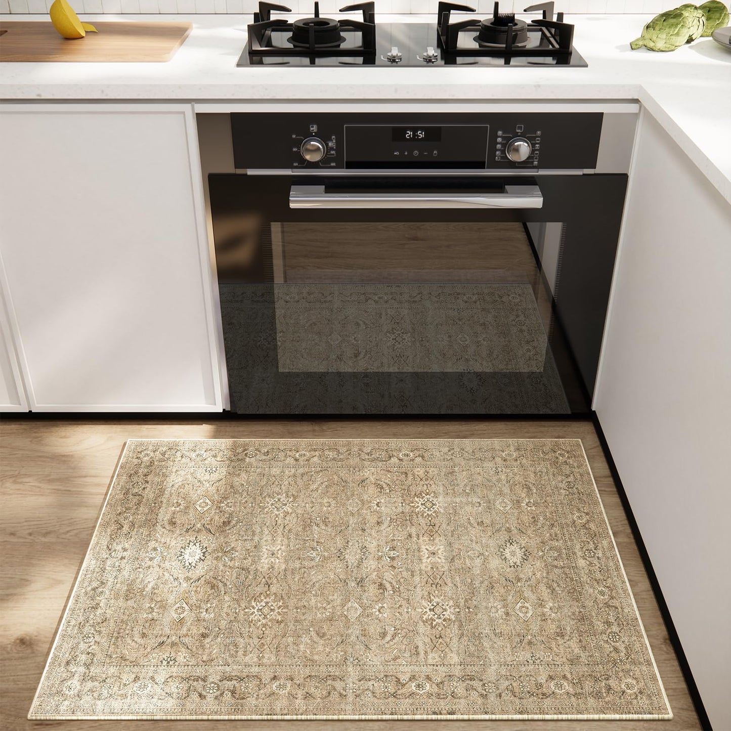 Washable Door Mat Indoor Entrance: 2'x3' Small Entryway Rug Boho Area Rugs Non Slip Low Pile Soft Throw Rugs for Inside Front Door Floor Kitchen Bedroom Bedside Dorm Room Entry Home Office