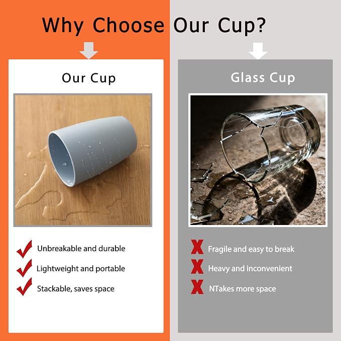 6PCS Wheat Straw Cups, OHOLA Unbreakable Reusable Plastic Drinking Glasses Cups Tumblers (12OZ, 6 Colors)
