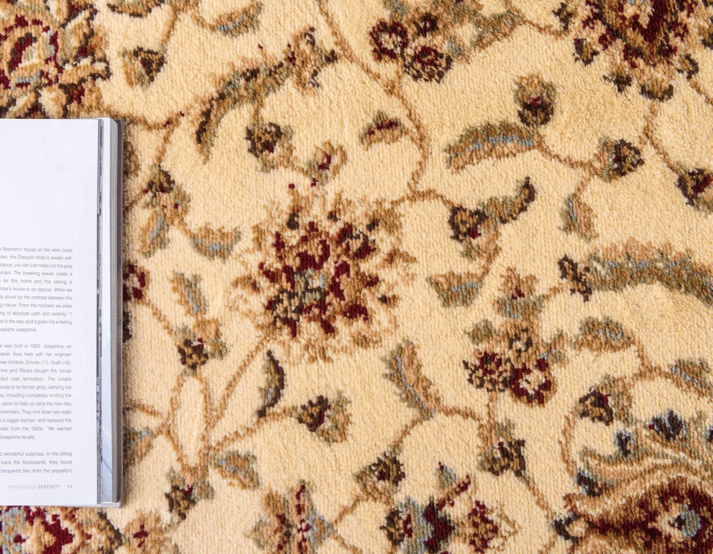 Unique Loom Voyage Collection Traditional Oriental Classic Intricate Design Area Rug (8' 0 x 10' 0 Rectangular, Ivory/Gold)