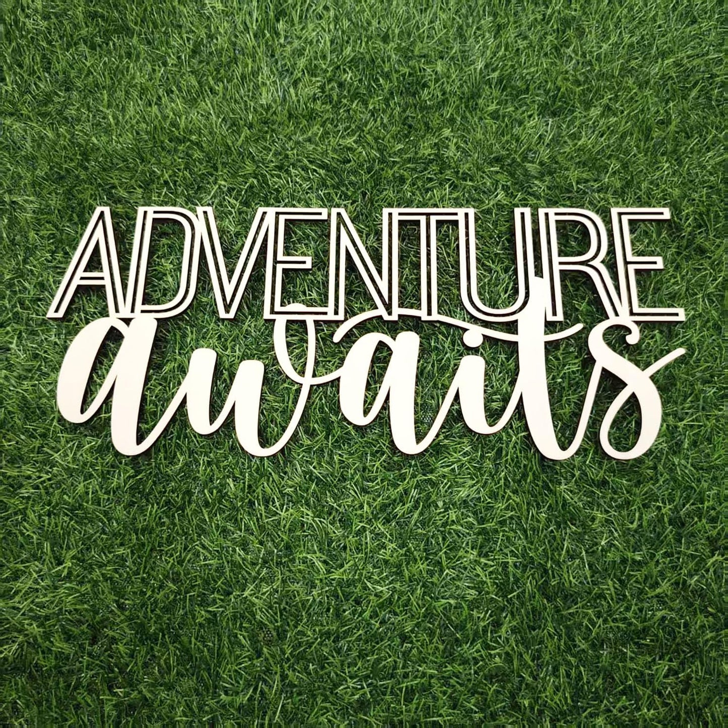 Wooden Adventure Awaits Backdrop,Baby Shower Party Decoration for Travel Themed Birthday Party Decoration Photography Background(15.75×6.69in)