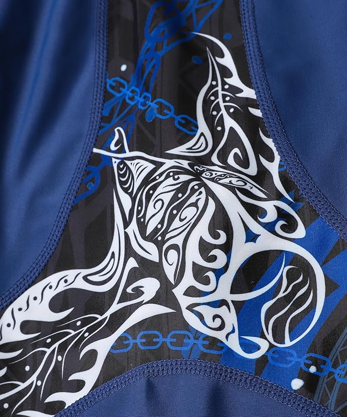 HUGE SPORTS Men's Rash Guard Swim Shorts Compression Swimming Jammer Cool Dry Active Swimsuit Workout Shorts Sports Tights