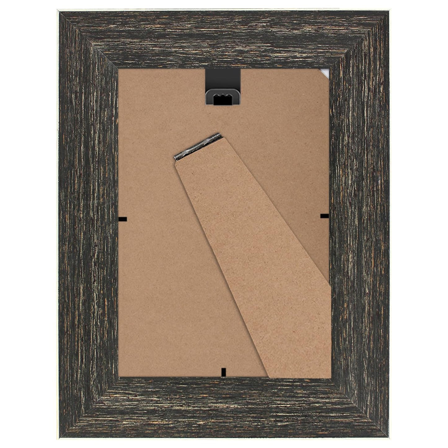 Americanflat 4x6 Picture Frame with Polished, Crystal Clear Glass - Set of 2 - Hampton Collection - Distressed Wood Picture Frames for Tabletop and Wall Display - Rustic Brown
