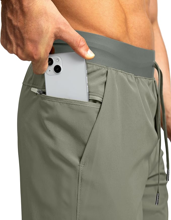 Men's Running Shorts with Zipper Pockets 9 Inch/ 7 Inch / 5 Inch Lightweight Quick Dry Gym Workout Athletic Shorts for Men(5 inch)