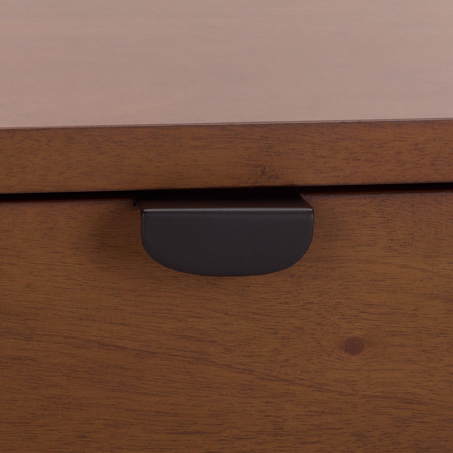 SAFAVIEH Couture Collection - Mayalyn Walnut & Black Wood 2 Drawer Nightstand, Modern Bedside Table with Storage, Fully Assembled Bedroom Furniture (SFV7722A)