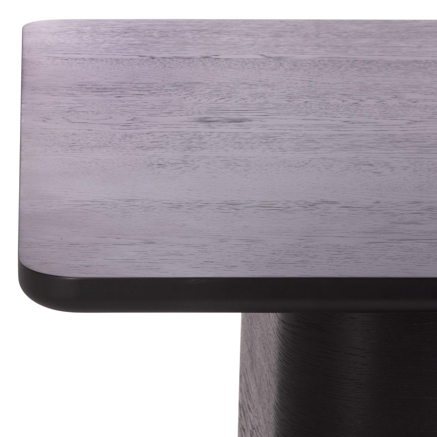SAFAVIEH Home Collection - Howard Black Oak Wood Dining Table, Modern Rectangle Pedestal Base, Contemporary Design (SFV7250B)