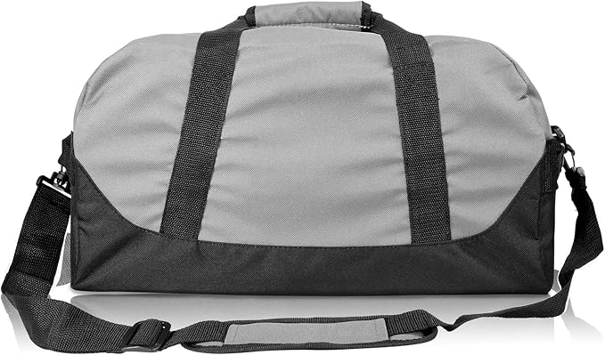 DALIX 18" Two Tone Duffle Bag Medium Black Red Blue Gold Pink Purple Gray
