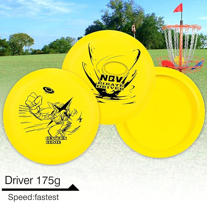 NQV Disc Golf Set with Backpack,Disc Golf Beginner Set,12 Pack Flying Discs with Putters Drivers Mid Ranges+1Green Disc Golf Bag Fluorescent Portable Outdoor Indoor