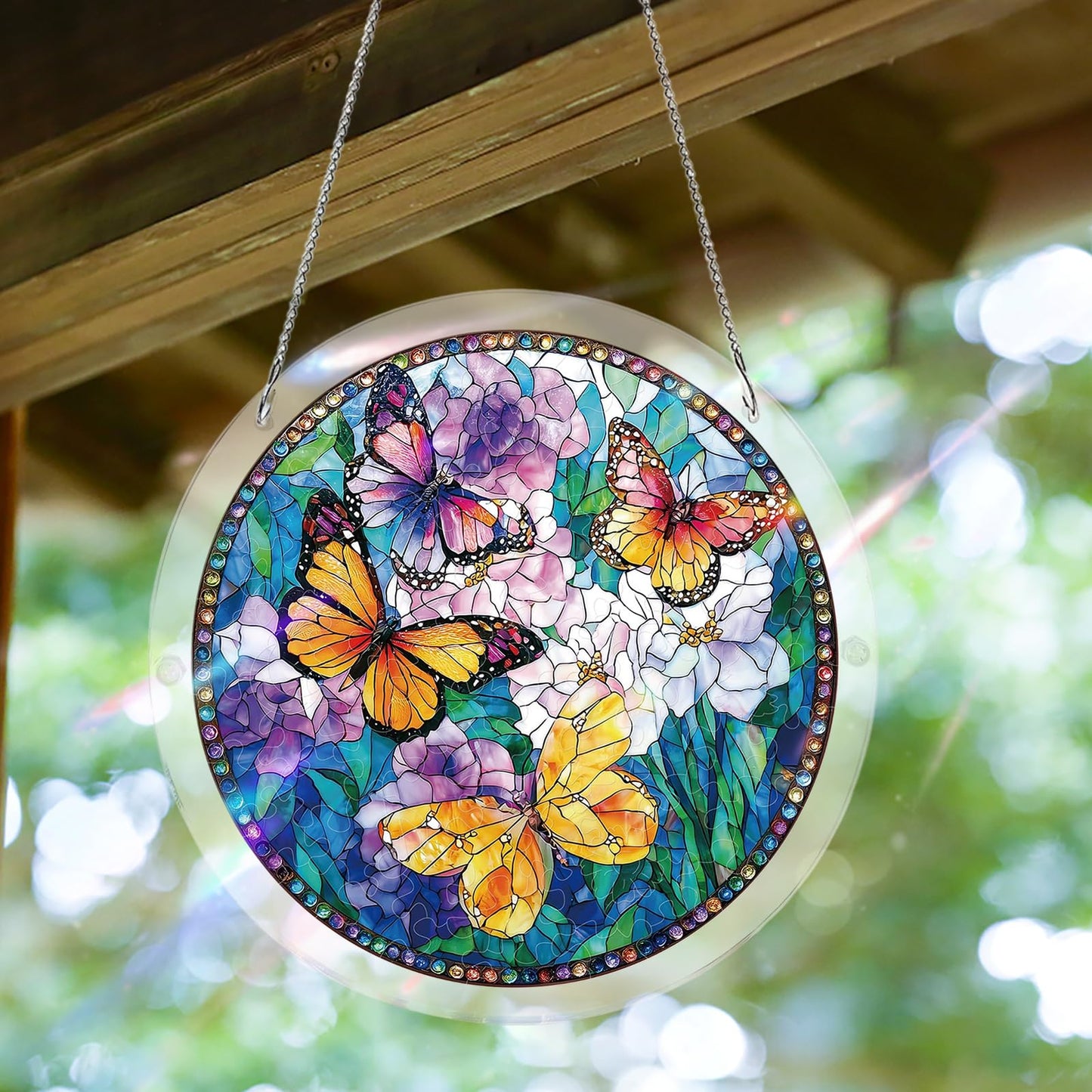 Acrylic Jigsaw Puzzle Suncatcher | 83 Pieces Acrylic Puzzles Suncatchers for Windows Hanging | Stained Glass Window Puzzle Sun Catcher for Adult | Aesthetic DIY Arts & Crafts for Home Decor