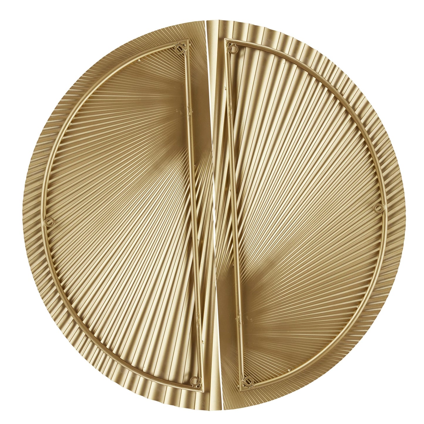 Madison Park Metal Gold Leaf Wall Décor, Modular Half Moon Design, Endless Arrangements, Dimensional Wall Art, Ready To Hang Modern Gold Accent Room Décor, 13.75"W x 27.50"H x 0.50"D Gold 2 Piece