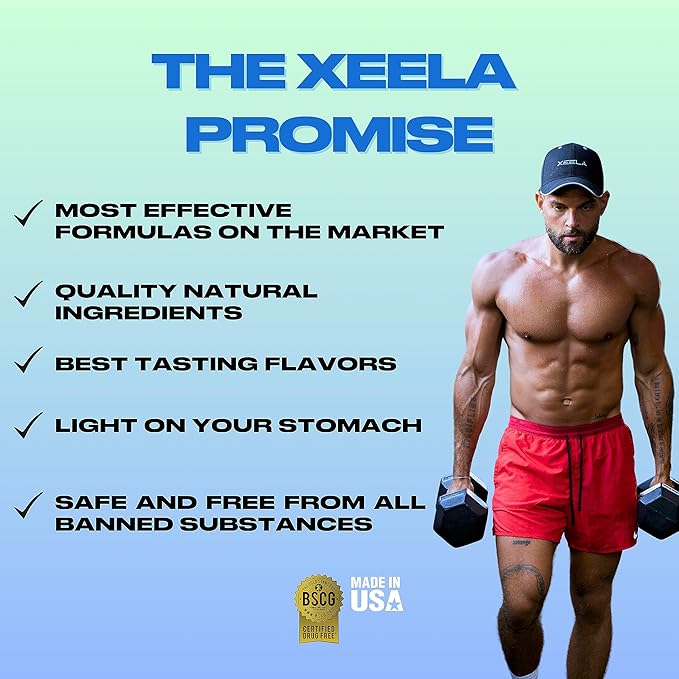 XEELA Plant Based Vegan Protein Powder - Independently Tested - 25g High Protein, Pea Protein for Men & Women - Vitamins & Minerals, Non GMO, Dairy & Gluten Free, LowCarb & LowFat (Strawberry Cake)