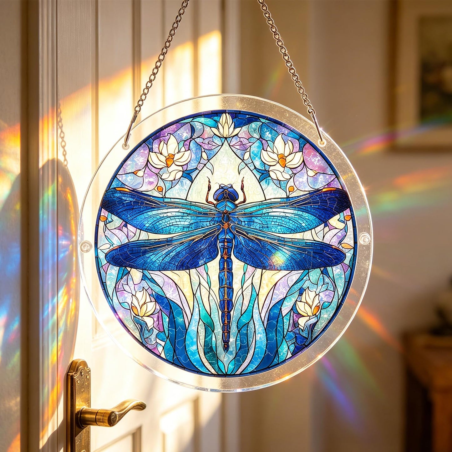 Acrylic Jigsaw Puzzle Suncatcher | 83 Pieces Acrylic Puzzles Suncatchers for Windows Hanging | Stained Glass Window Puzzle Sun Catcher for Adult | Aesthetic DIY Arts & Crafts for Home Decor