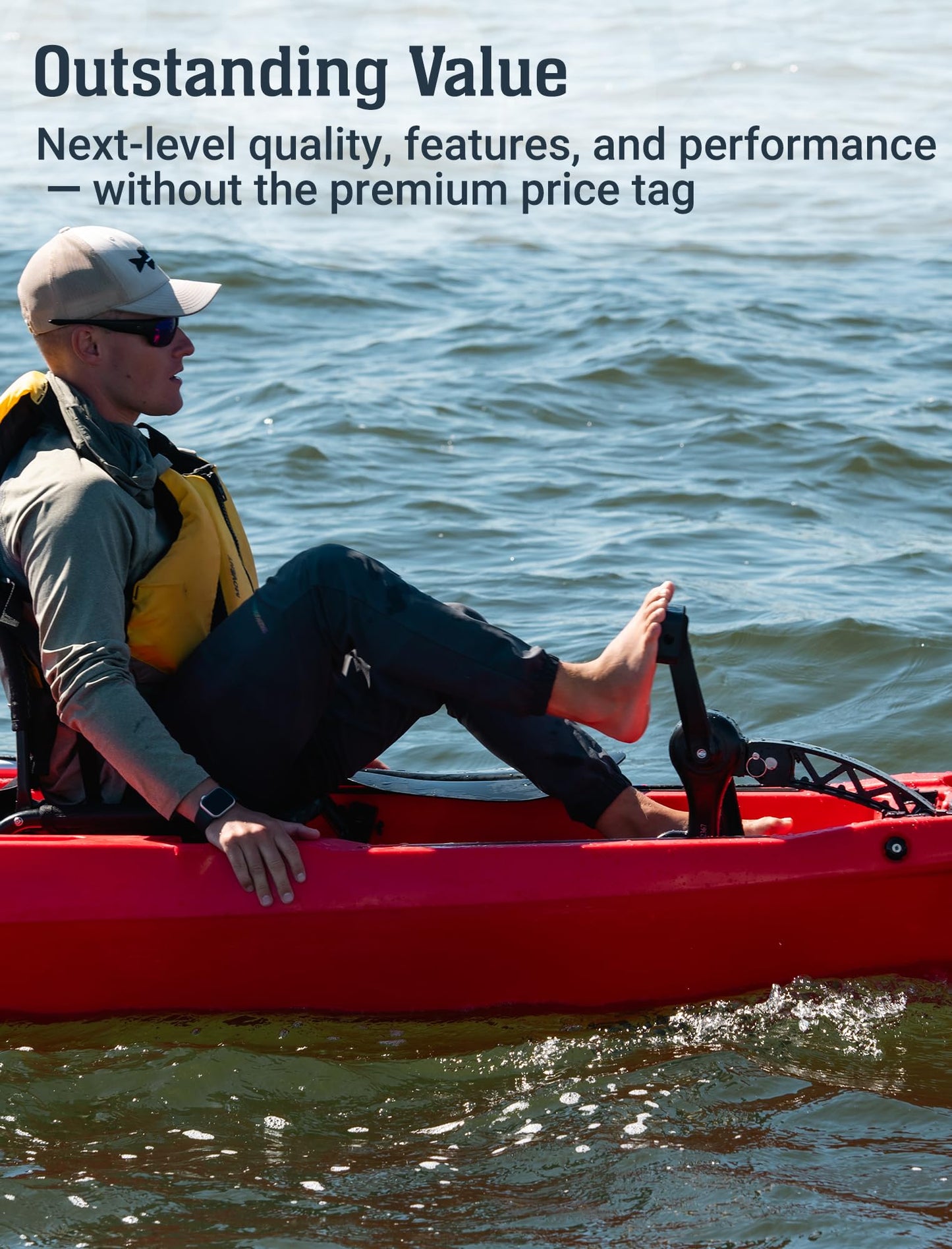 Upgraded Brooklyn 12.0 Pro Pedal Drive Propeller Kayak by BKC, 12 ft Hands-Free Single Fishing Kayak, Rudder Steering, 70 lb Hull, Watertight Storage & Adjustable Seat
