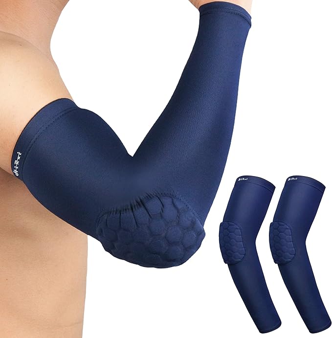 HiRui Elbow Pads for Teenagers Men Women, Elbow Brace Basketball Shooter Sleeves Arm Compression Sleeves