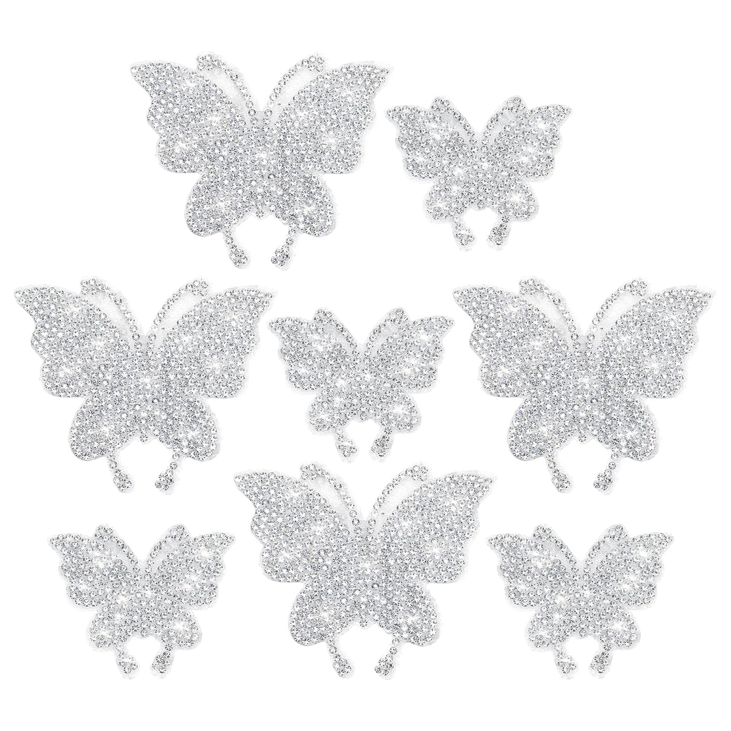 8Pcs Bling Butterfly Car Decals for Women Glitter Crystal Rhinestone Shiny Butterfly Stickers with Self Adhesive Backing Accessories for Car Window Motorcycle Laptop Tumbler Luggage