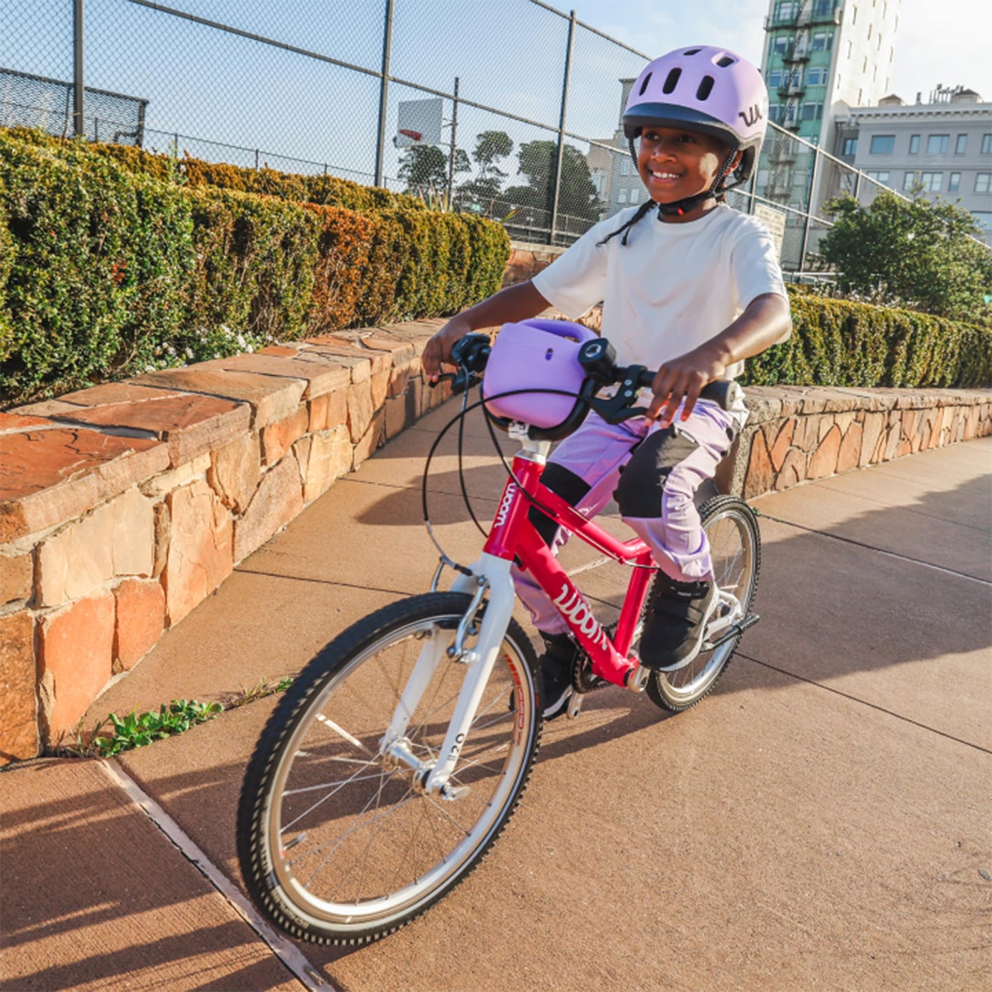 woom GO 4 Bicycle for Kids 6 to 8 Years Old, 20-Inch Lightweight 7-Speed Bike for Beginner Riders with Handbrake for Boys & Girls - Red