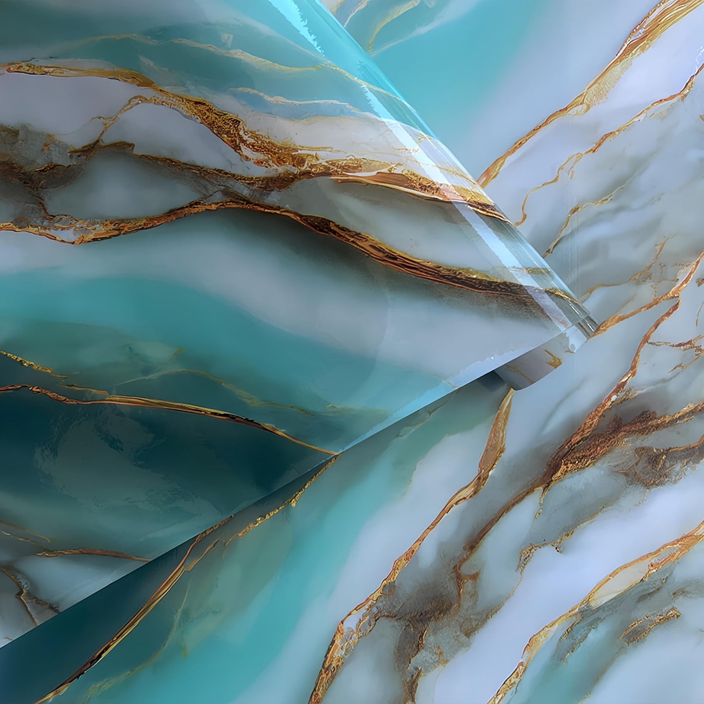 mwpqbd Wallpaper Kitchen Cooktop Oil Resistant Sticker Furniture Renovation Sticker Living Room TV Background Marble Texture Light Luxury Wallpaper Self-Adhesive (Marble Grain)