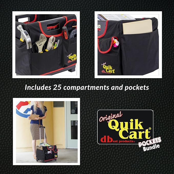 dbest Products Quik Cart Pockets Bundle Sport Rolling Crate