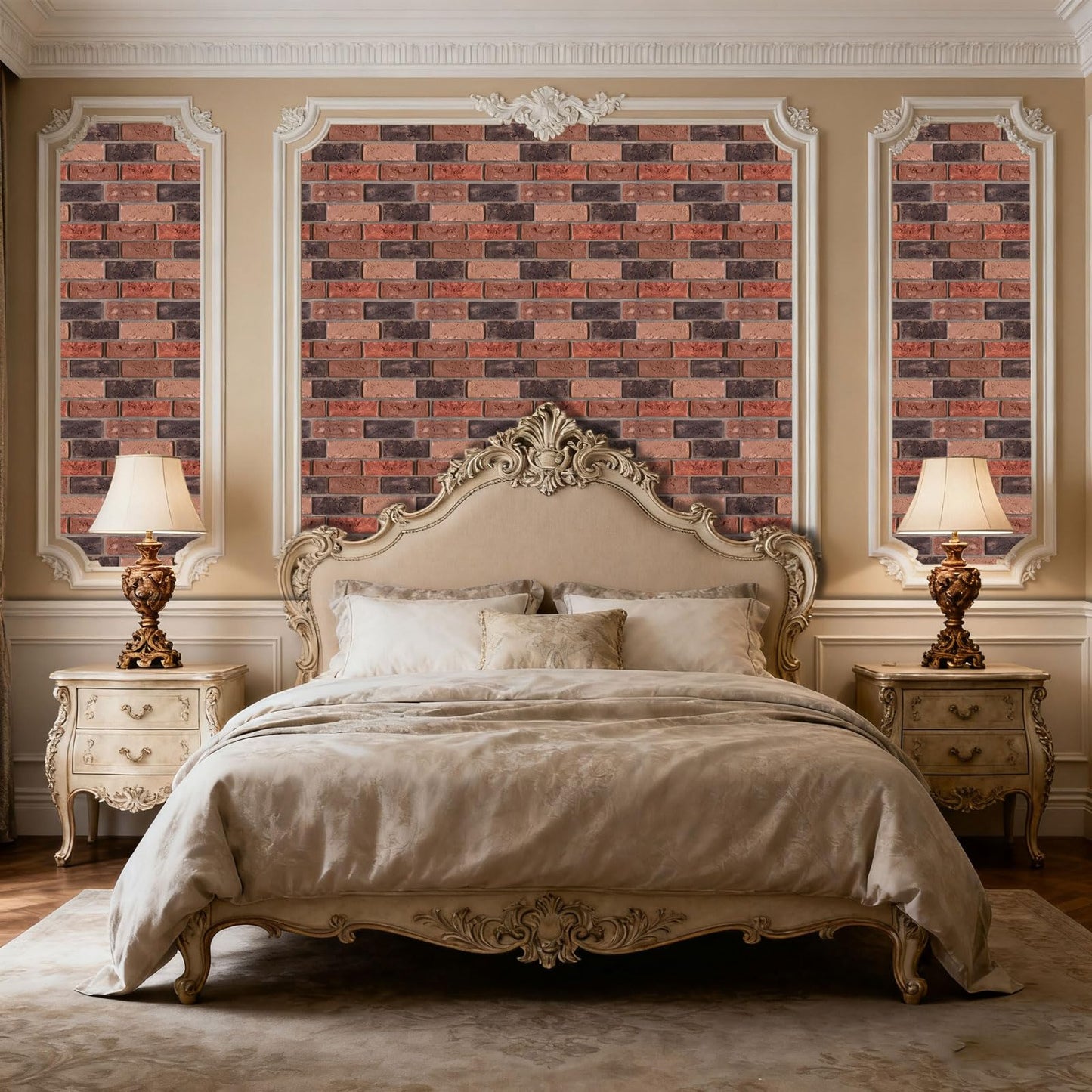 szgwtk 3D Wall Panels Peel and Stick,Faux Brick,Waterproof Self Adhesive Decorative Wall Panelsfor Interior Wall Decor,Living Room,TV Background,Study Room,Fireplace,Bedroom 10 Pcs 30x30cm