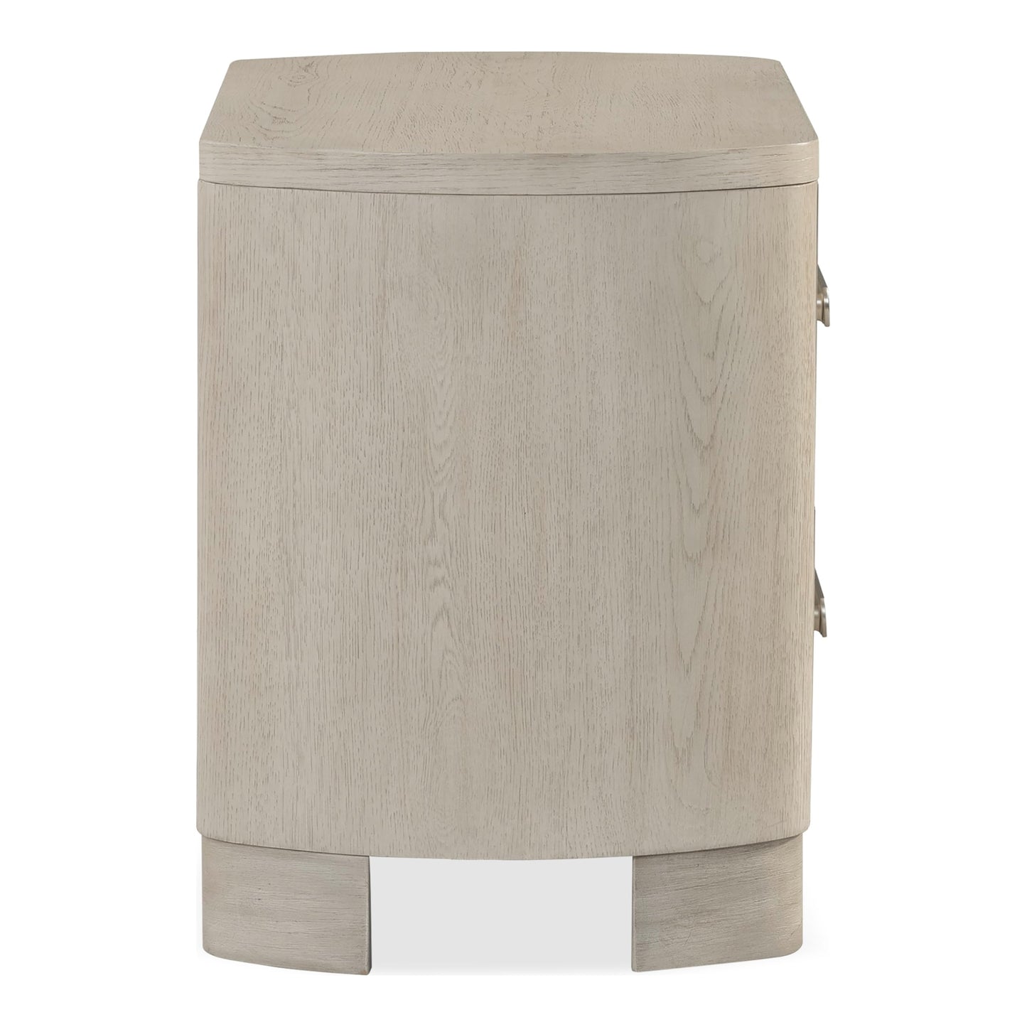 Furniture of America Nainsted Modern Contemporary Solid Wood 30-inch 2-Drawer Nightstand with USB Ports, Rounded Feet, Cedar Bottom Drawer, Easy Assembly for Bedroom, Guest Room, White Oak