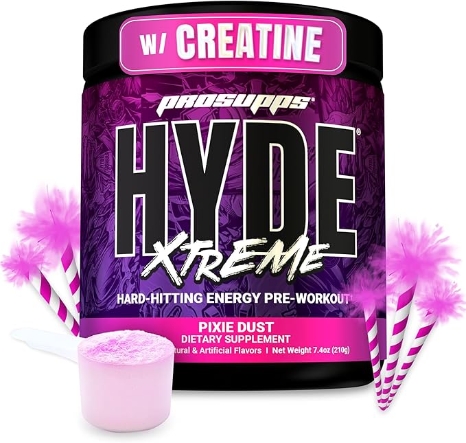 PROSUPPS Mr. Hyde Xtreme Pre Workout Powder with Creatine, Beta Alanine & Caffeine ??Extreme Energy, Pumps, Focus & Performance - Fitness & Gym Supplements for Men & Women (Pixie Dust, 30 Servings)