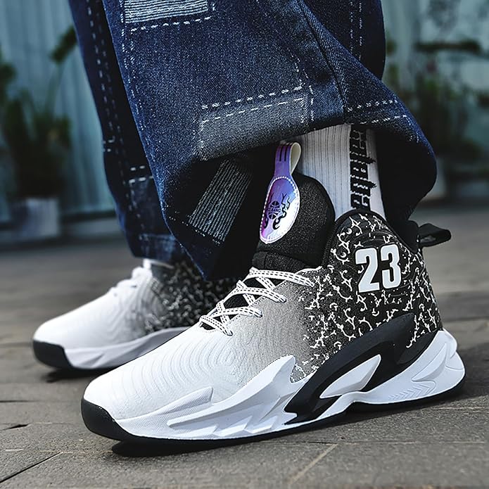 Boys Basketball Shoes Breathable Indoor Athletic Shoes Youth Outdoor Fashion Sneakers Comfortable Basketball Shoes for Girls