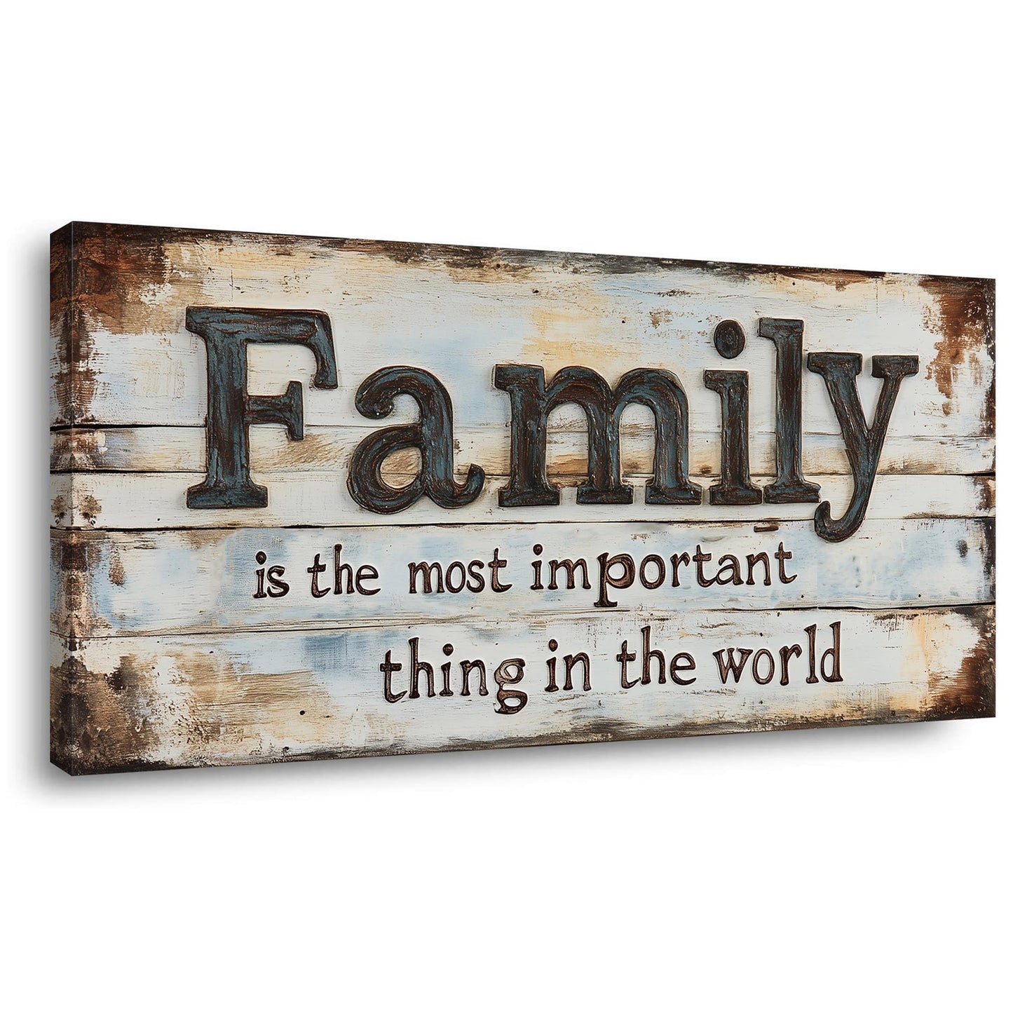 Retro Family Quotes Wall Art for Living Room Canvas Prints Family is the Most Important Thing in the World Rustic Farmhouse Art Deco Modern Artwork Bedroom Kitchen Dining Room Decor Extra Large