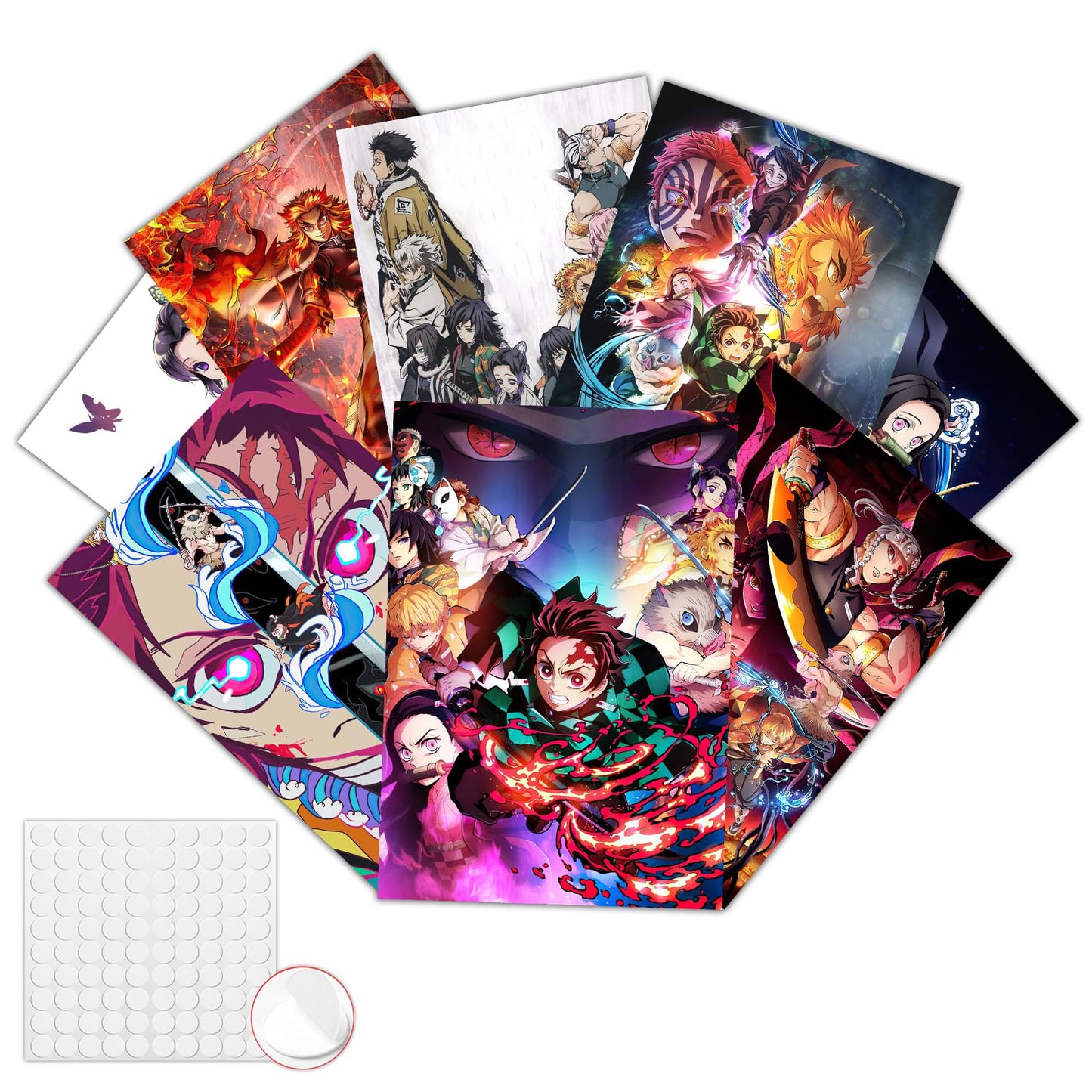 Babymiu Anime Wall Poster 8-Pack 11.5 x 16.5 INCH,Anime Cartoon Gifts Merch Party Supplies Unframed Version HD Printing Poster for Room Club Wall Art Decor Style B