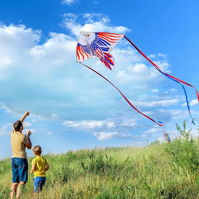 Xida Kites for Kids Ages 4-8, Large Kite for Adults, Easy to Fly Beach Kites with Handle and String,Perfect for Beginners,Beach,and Outdoor Flying Fun