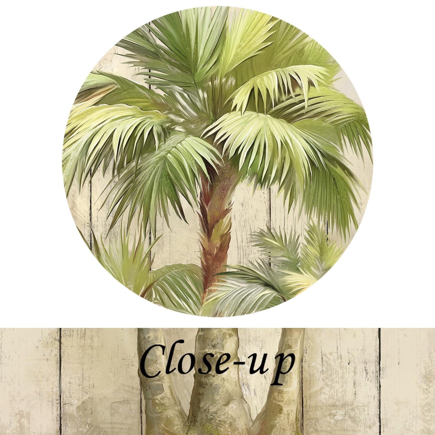 KREATIVE ARTS Tropical Getaway Palm Tree Triptych Canvas Wall Art Set - Palm Tree Painting on Tropical Beach Prints Vintage, 3 Pieces Ready to Hang, Vertical, 12"x16" Each