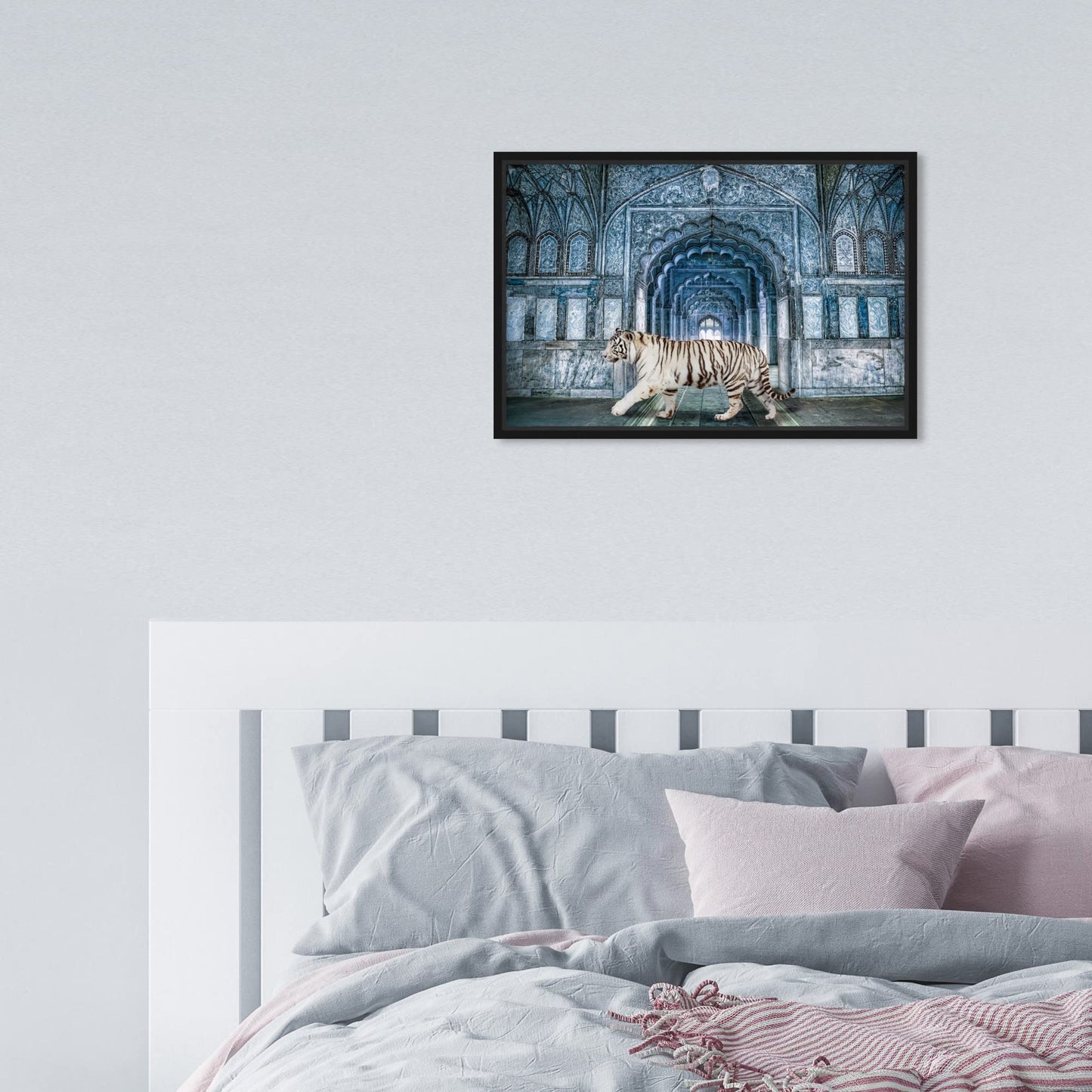 The Oliver Gal Artist Co. Animals Wall Art Framed Canvas Prints 'Wild Nature Blues ' Felines
