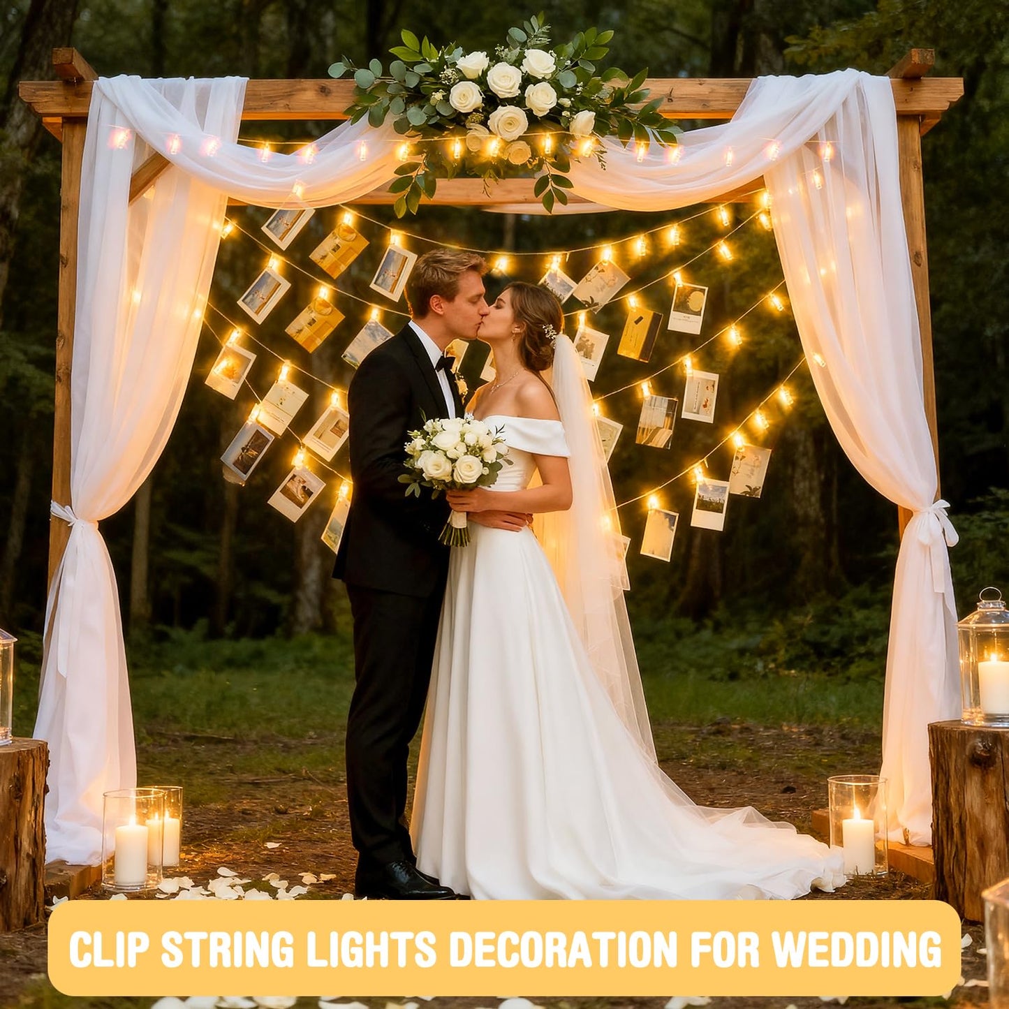 JMEXSUSS 20.8FT 40 LED Photo Clip String Lights with 40 Clips, Teen Girl Gifts Trendy Stuff-Pictures Light for Wall, Battery Operated Fairy Lights for 13 Year Old Girl Room Bedroom Dorm Decor